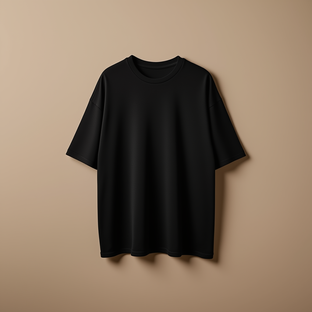 Black Tee Drop Shoulder - Black - Image 1