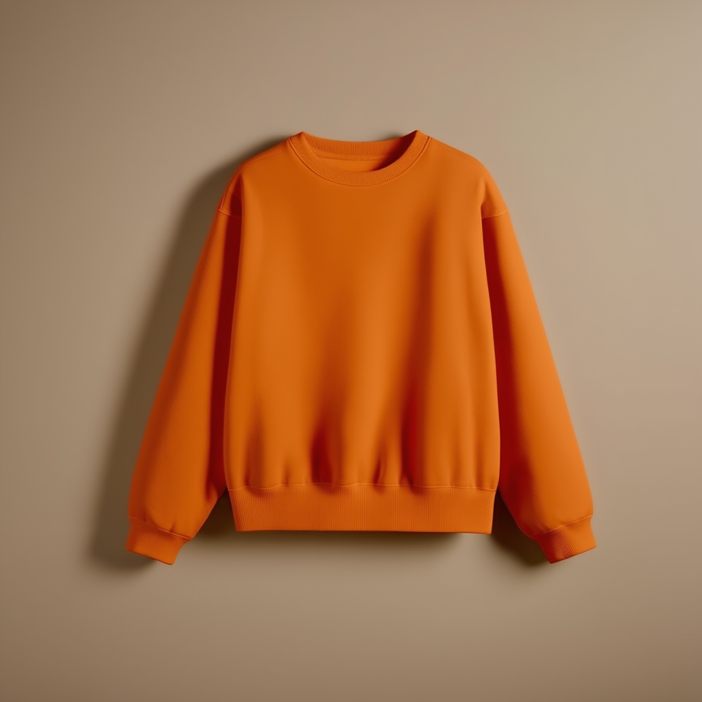 Crewneck Orange Women Sweatshirt - Orange - Image 1