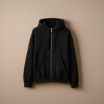 Hoodie With Zipper - Black