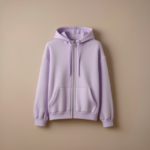 Hoodie With Zipper - Lavender