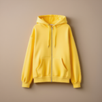 Hoodie With Zipper - Yellow