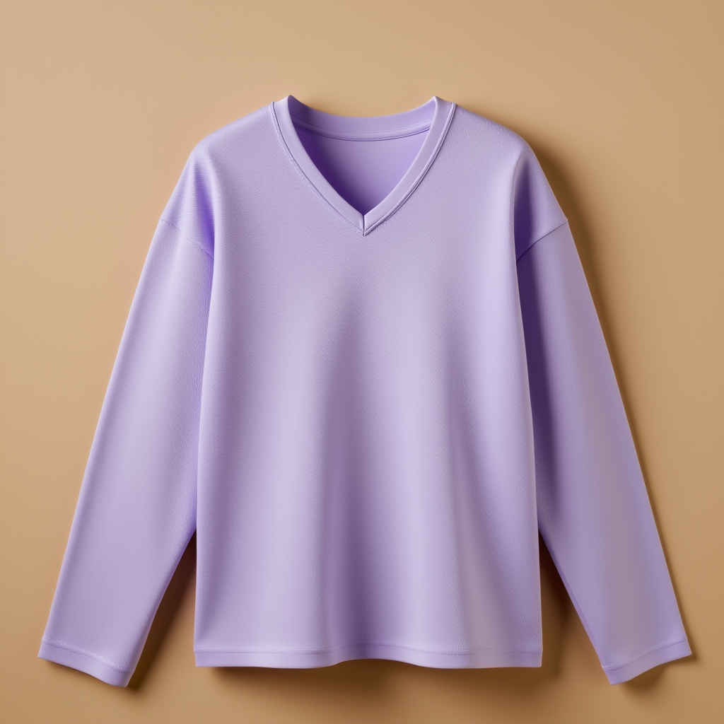 Lavender V-Neck V Neck Full Sleeve - Lavender - Image 1