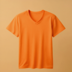 Kids V Neck Half Sleeve - Orange