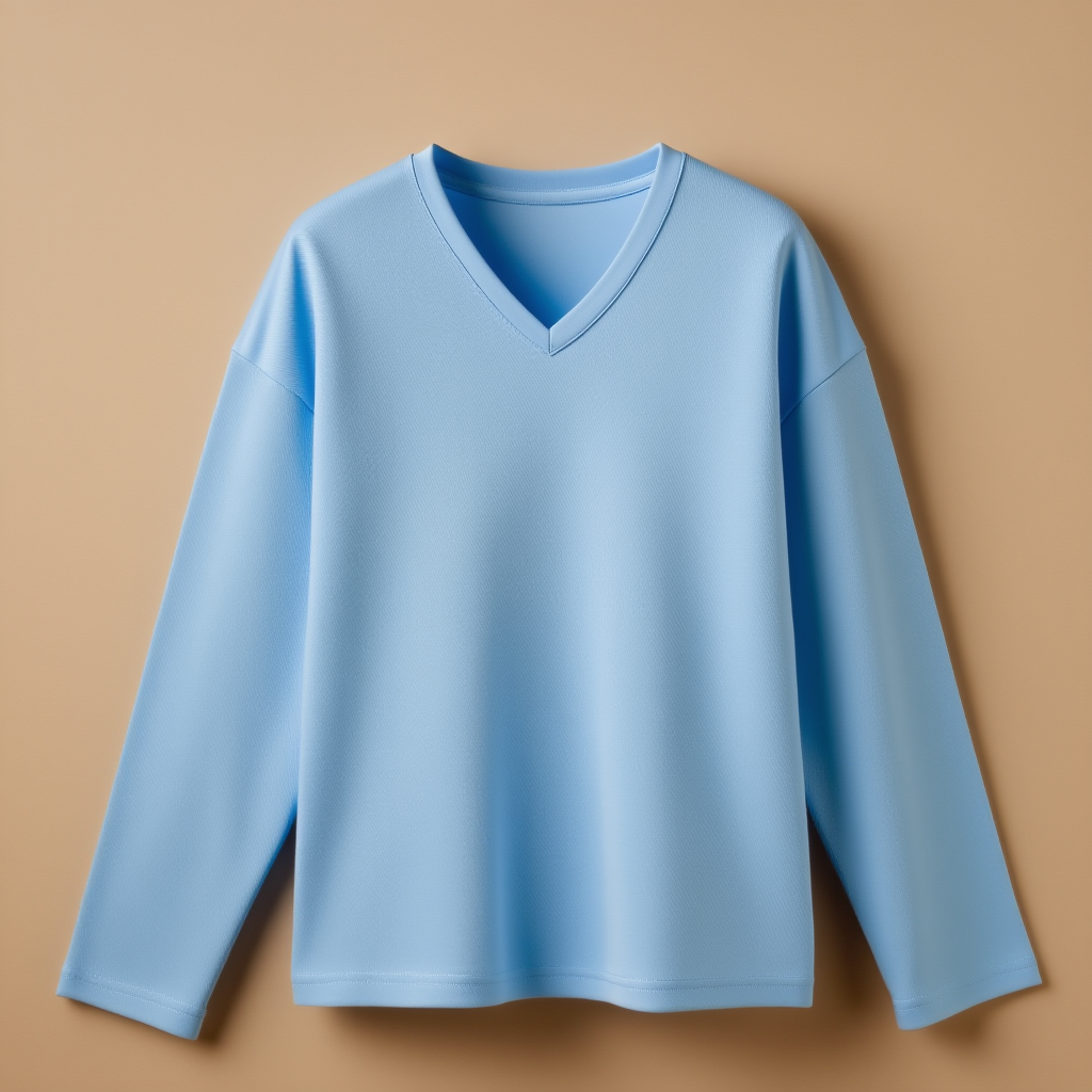 Sky Blue V-Neck V Neck Full Sleeve - Sky Blue - Image 1