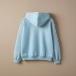 Hoodie With Zipper - Sky Blue - Image 2