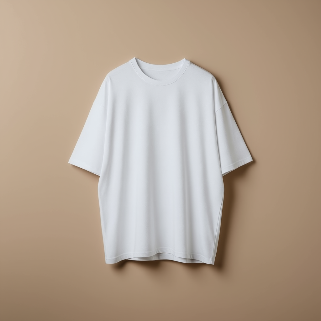White Tee Drop Shoulder - White - Image 1
